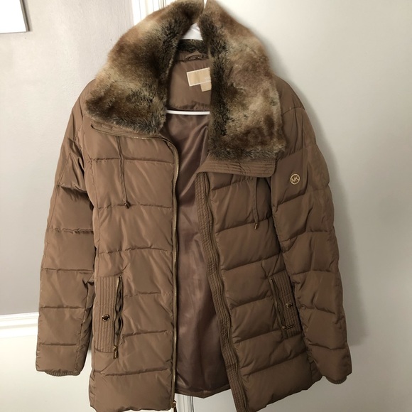 michael kors brown winter coat